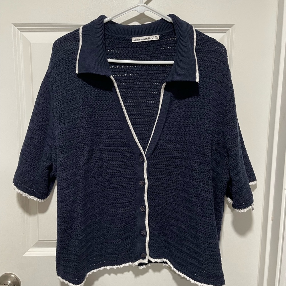 Abercrombie & Fitch Dark Blue Knit Top